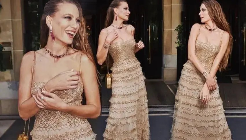 Serenay Sarıkaya, Paris Moda Haftası'nda rüzgar estirdi